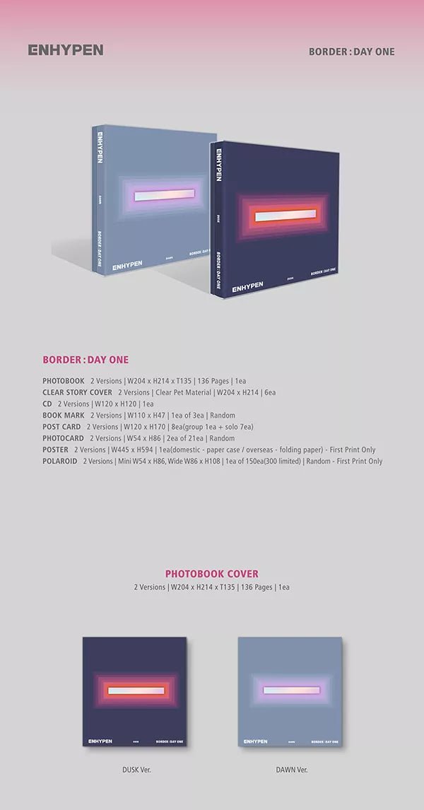 ENHYPEN - BORDER: DAY ONE (1st Mini-Album)