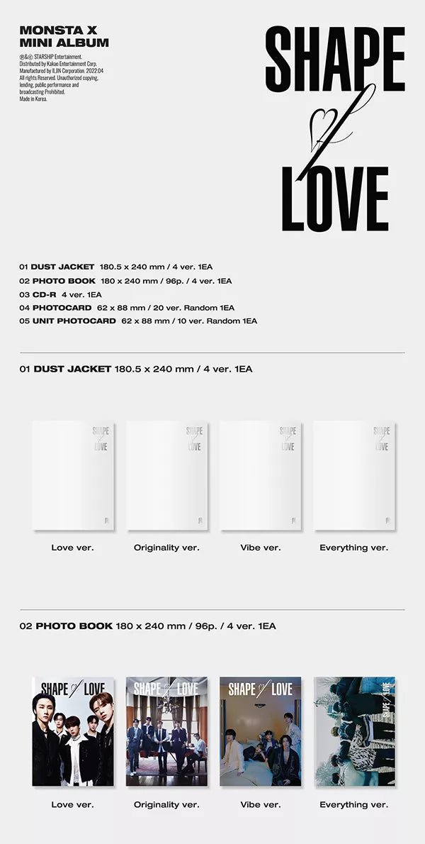 MONSTA X - SHAPE OF LOVE (11th Mini-Album) - Seoul-Mate