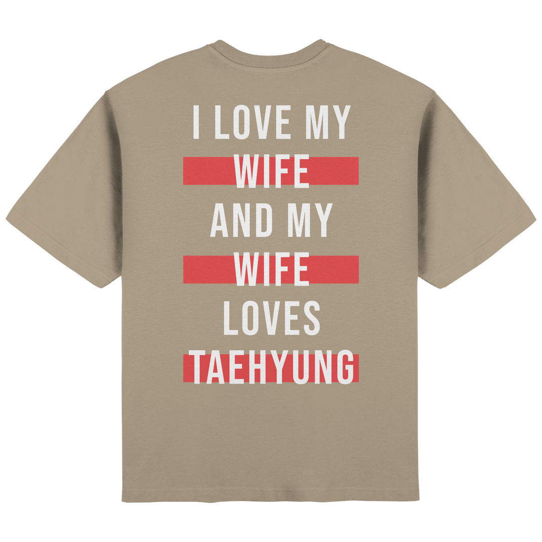 BTS - «I Love My Wife and My Wife Loves BTS» Oversized T-Shirt - SeoulMate
