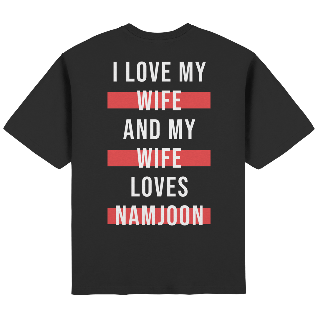 BTS - «I Love My Wife and My Wife Loves BTS» Oversized T-Shirt - SeoulMate