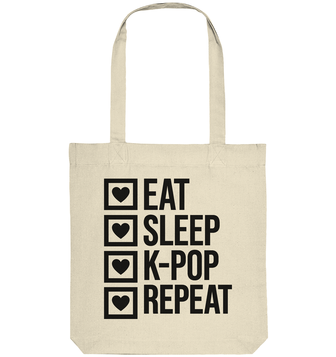 Eat, Sleep, K - Pop, Repeat - Organic Tote - Bag - SeoulMate