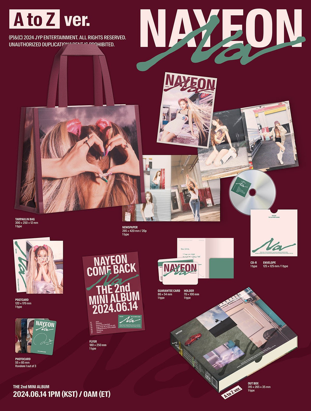 Nayeon (Twice) - NA (2nd Mini - Album) A TO Z Ver. (Limited Edition) - SeoulMate
