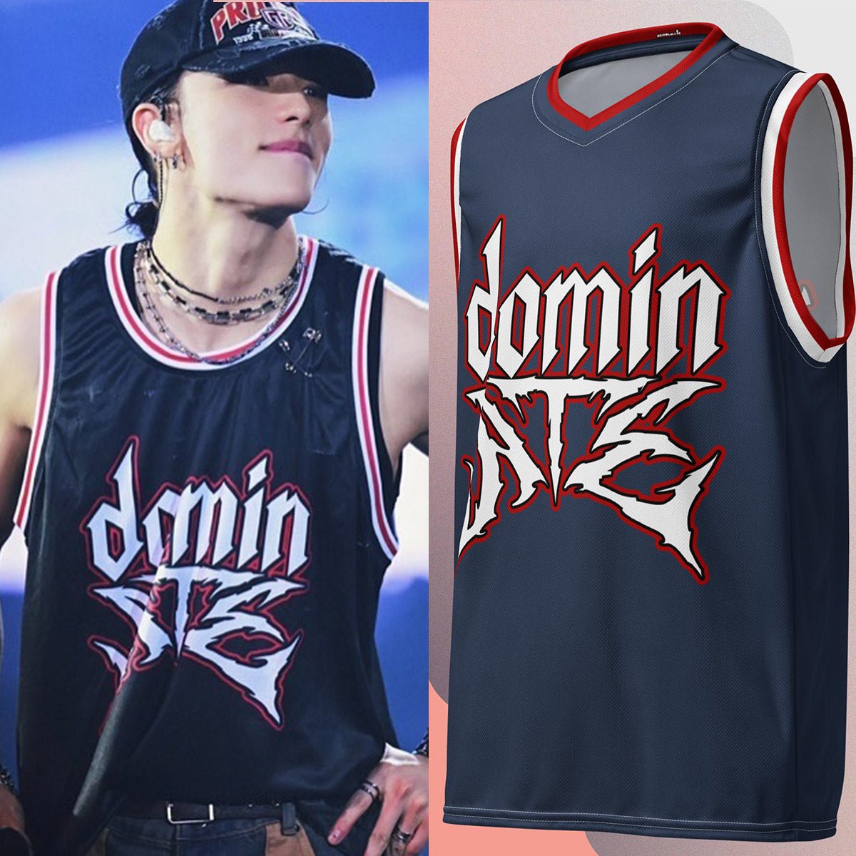Stray Kids dominATE World Tour Basketball Jersey (Customizable