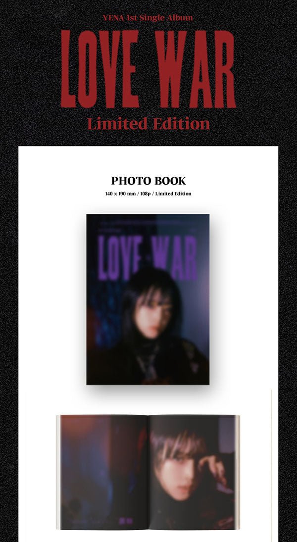 YENA - Love War Limited Edition (1st Single Album) - Seoul-Mate